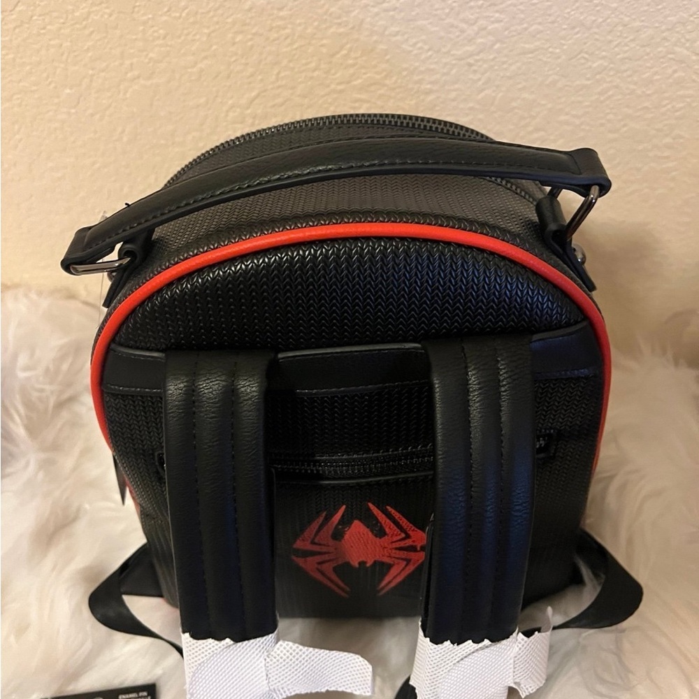 Marvel Spider-Man Miles Morales Logo Mini Backpack & Loungefly Spider-Man Pins - Picture 9 of 11